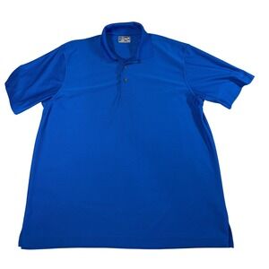Champions Tour Men's XL Royal Blue Textured Golf Polo Shirt Short Sleeve
